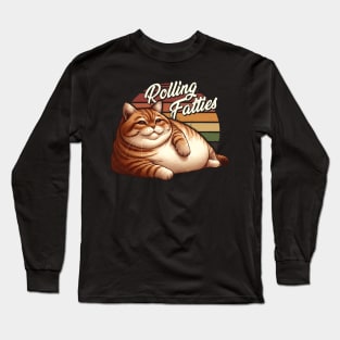 Rolling Fatties Chunky Charm Chronicles Fluffy Fat Cat Wall Decor Long Sleeve T-Shirt